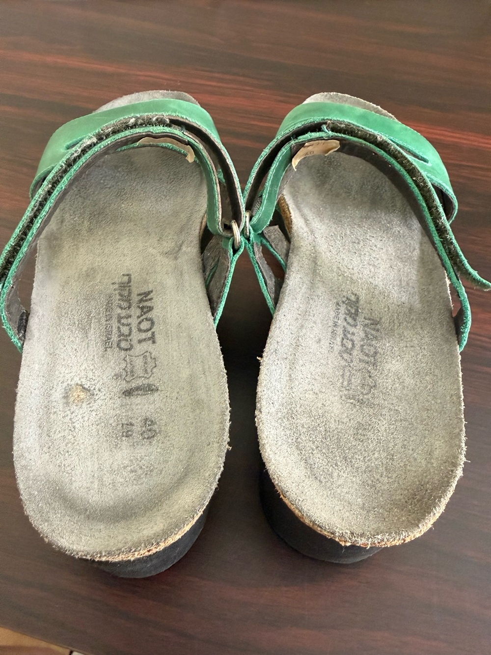 Naot Gabriela Slide Sandal Size 40/9 Women’s Green Good Condition Lightweight - Picture 9 of 12